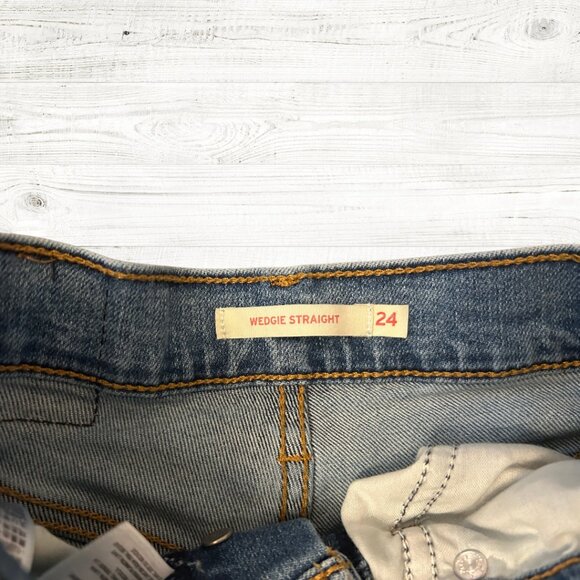 Levis Wedgie Straight Leg Jeans 24 x 28, NIGHT SIGHT - Picture 4 of 6